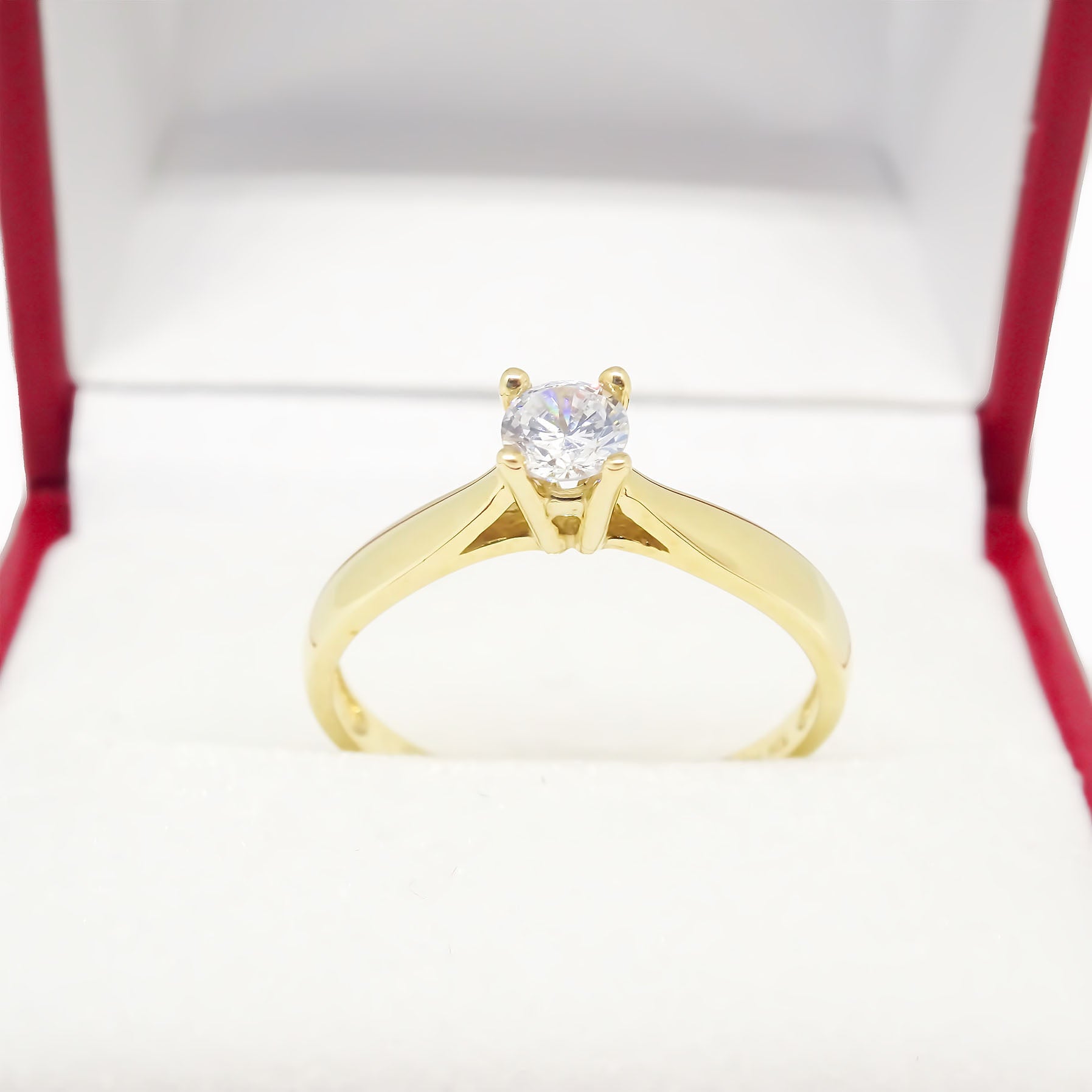 Amor Eterno - Solitario Hermoso / Glanz* / Oro 14k Solido