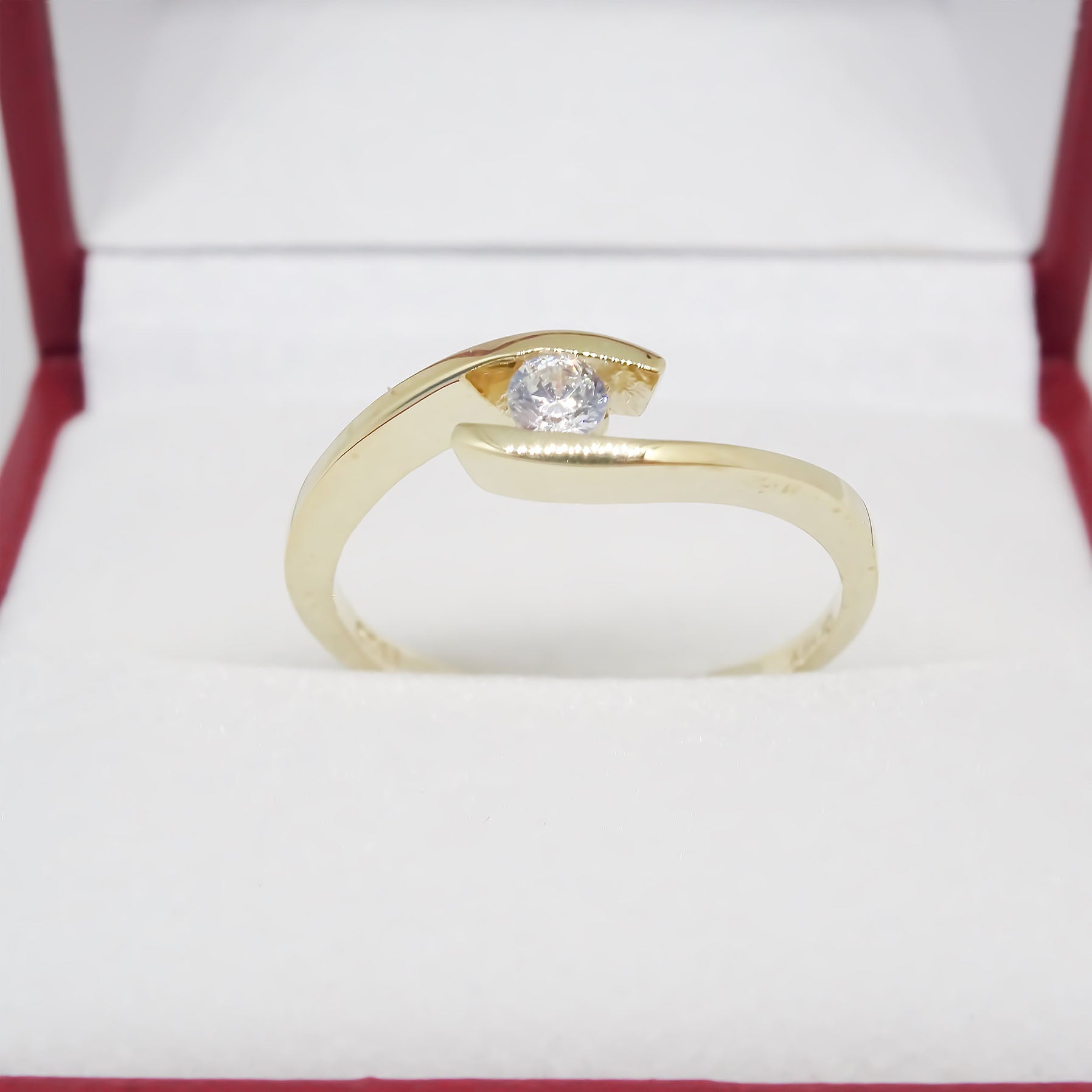 Amor Eterno - Anillo Ondas / Oro Sólido 14k