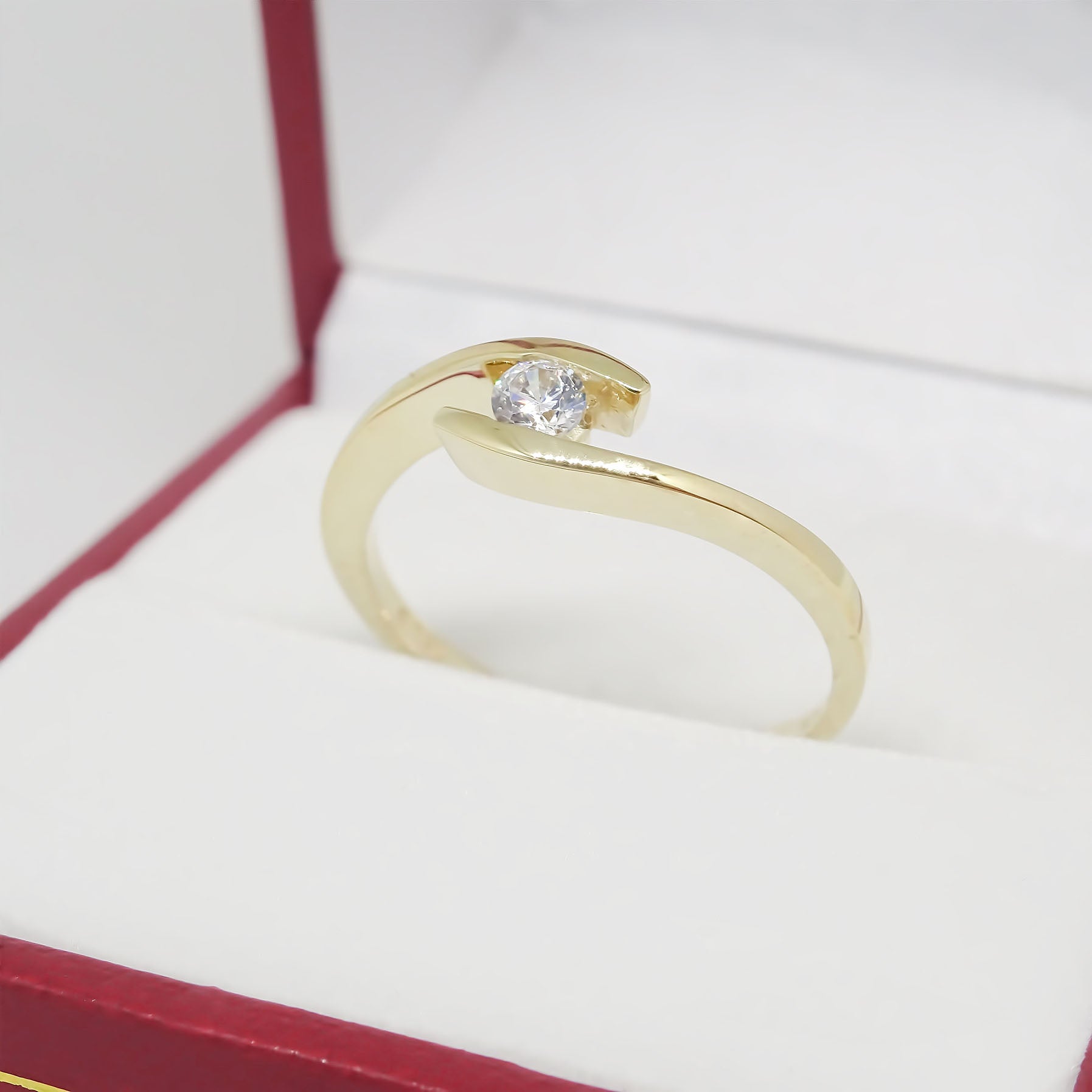 Amor Eterno - Anillo Ondas / Oro Sólido 10k