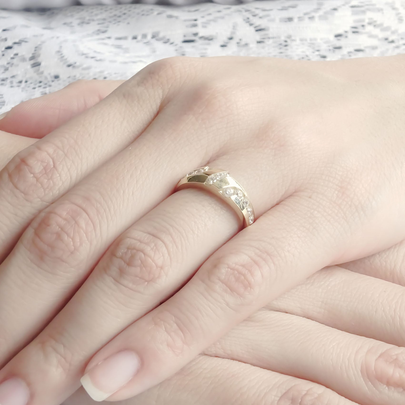 Amor Eterno - Grueso Anillo Paris / Oro Sólido 14k