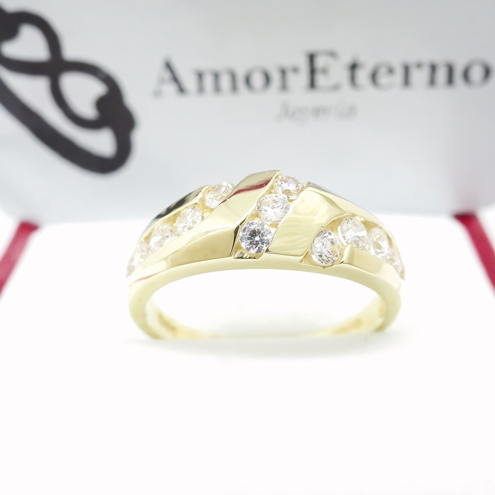Amor Eterno - Grueso Anillo Paris / Oro Sólido 14k
