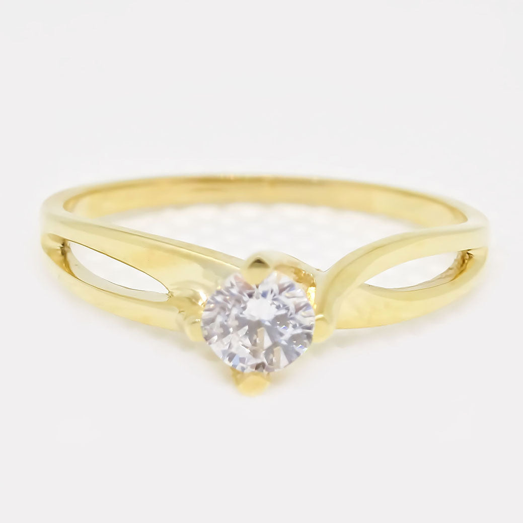 Amor Eterno - Anillo Danae / Oro Sólido 10k