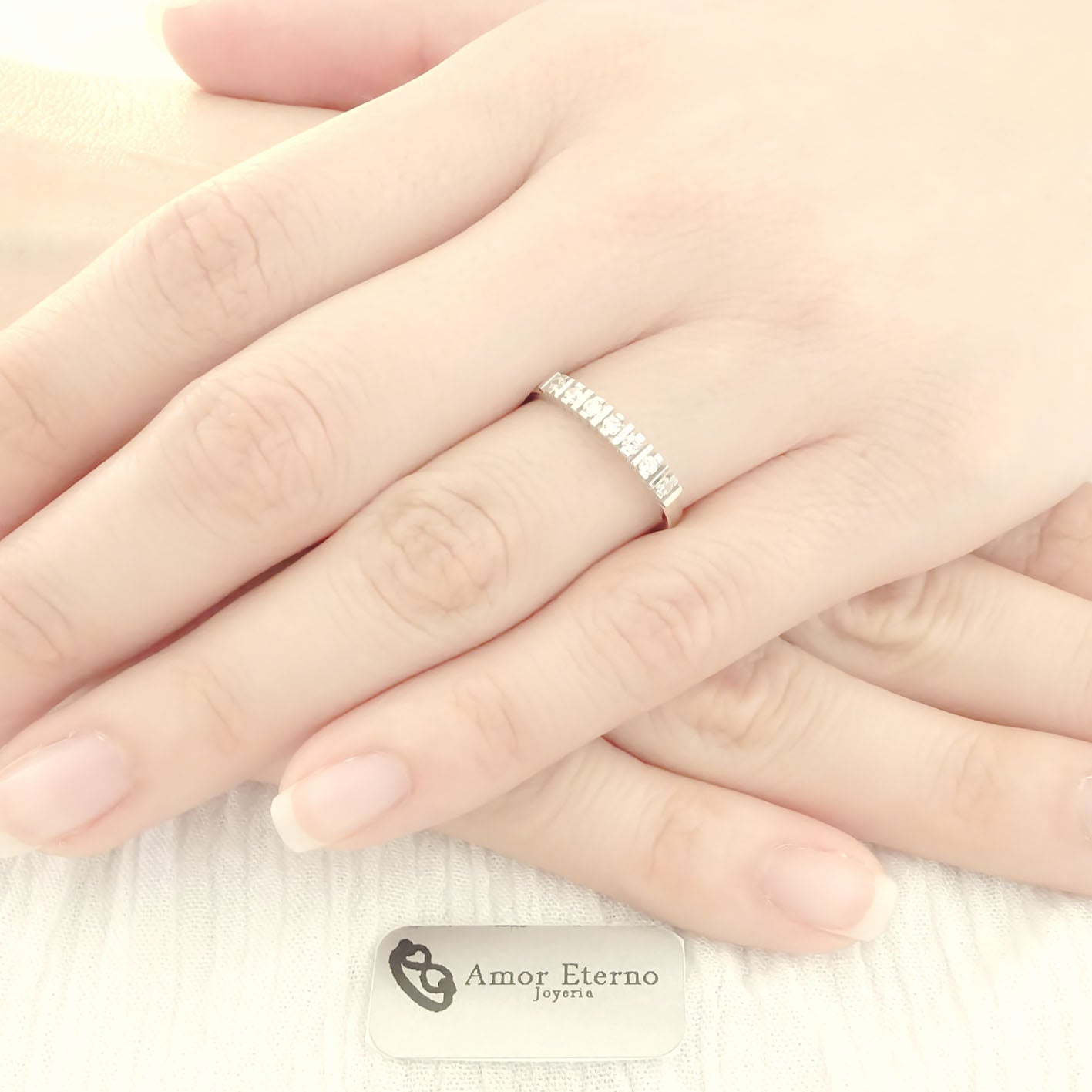 Amor Eterno - Churumbela Divisiones / Oro Solido 14k / Blanco