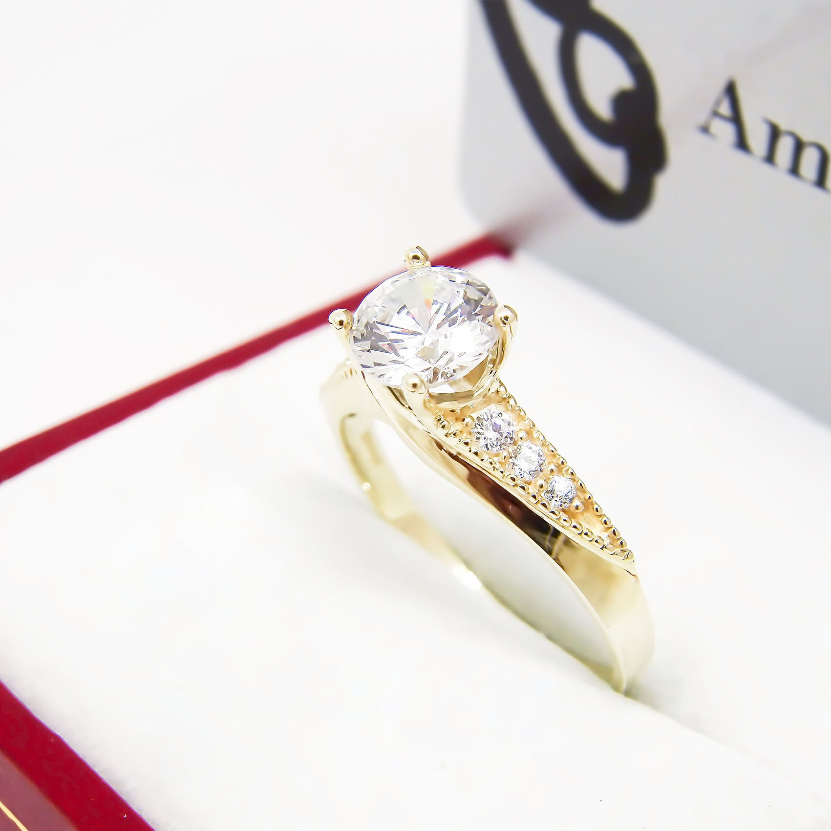 Amor Eterno - Solitario Hermoso / Juwel / Oro 14k Solido