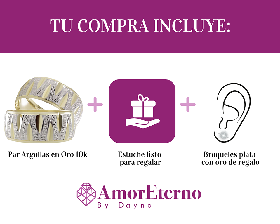 Argollas Yellow 10k