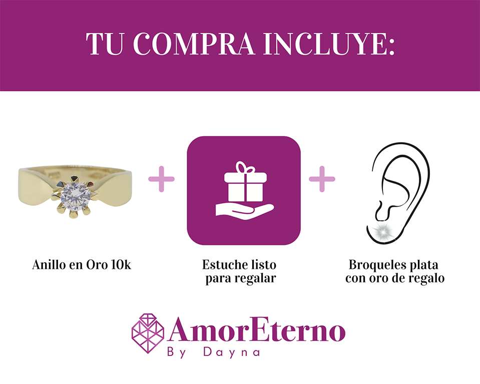 Amor Eterno - Anillo Shinee / Oro Sólido 10k