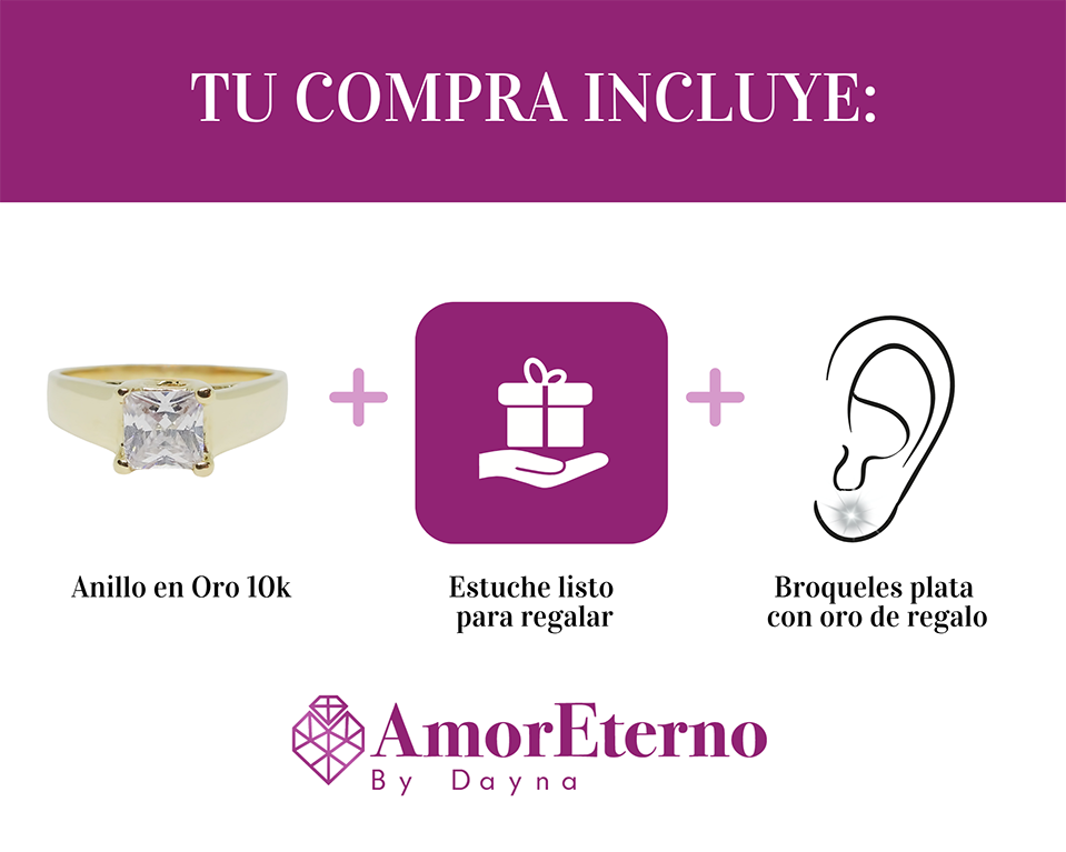 Amor Eterno - Anillo Steff / Oro 10k Sólido