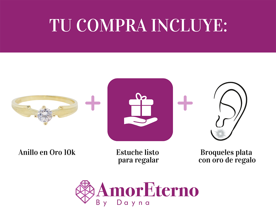 Amor Eterno - Anillo Hungría / Oro 10k Sólido