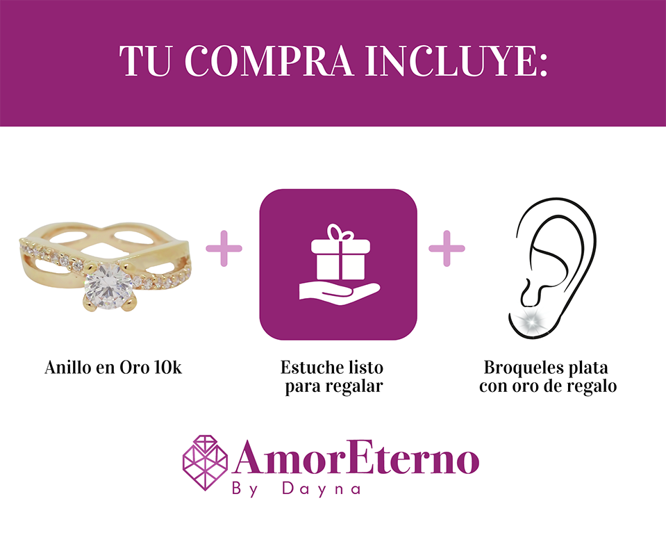 Amor Eterno - Anillo Infinity Universe / Oro 10k Solido