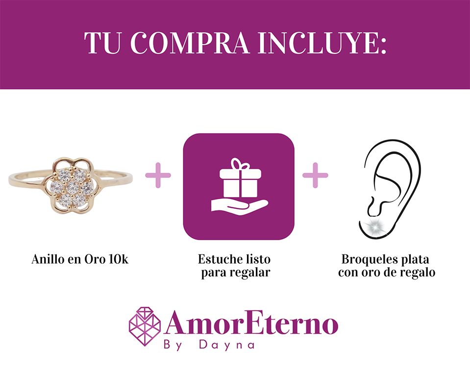 Amor Eterno - Anillo Lillium / Oro 10k Sólido
