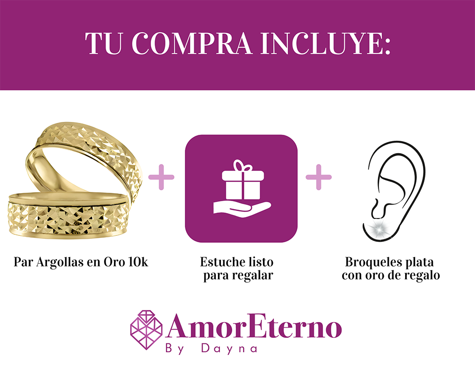 Argollas Escarcha 10k