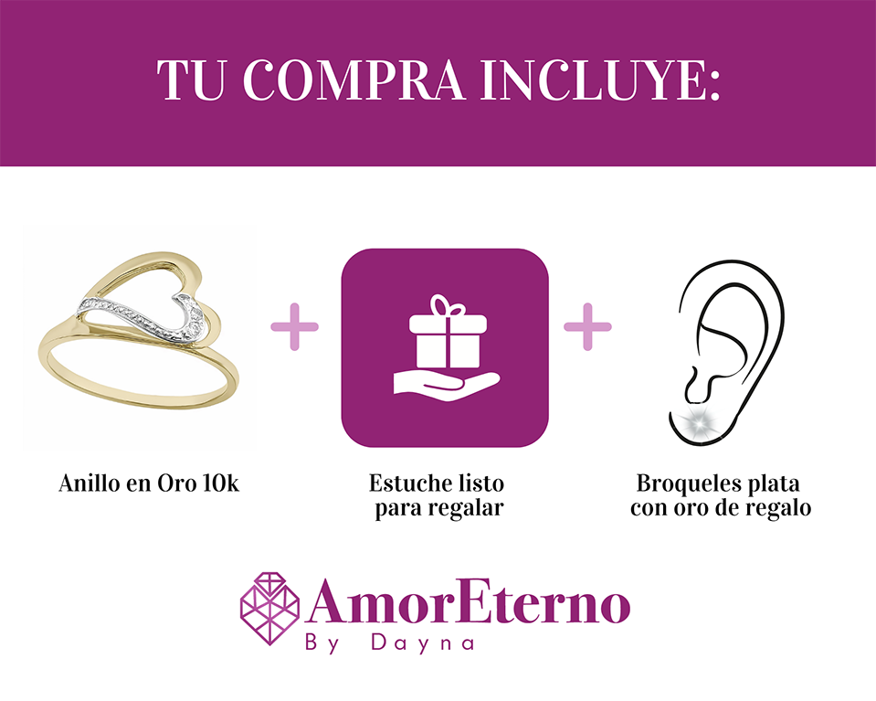 Amor Eterno - Anillo Love Ada - Oro Solido 10k