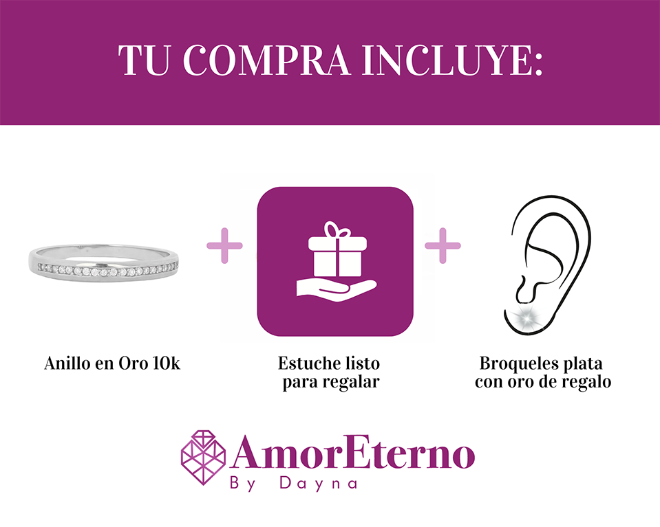 Amor Eterno - Churumbela Eva / Oro 10k/ Blanco