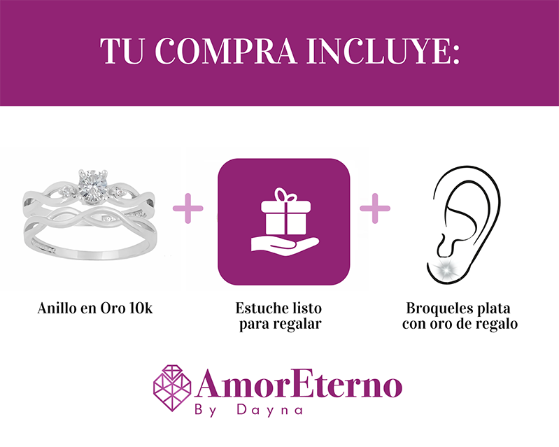 Amor Eterno - Alianza Mérida / Oro 10k / Oro Blanco