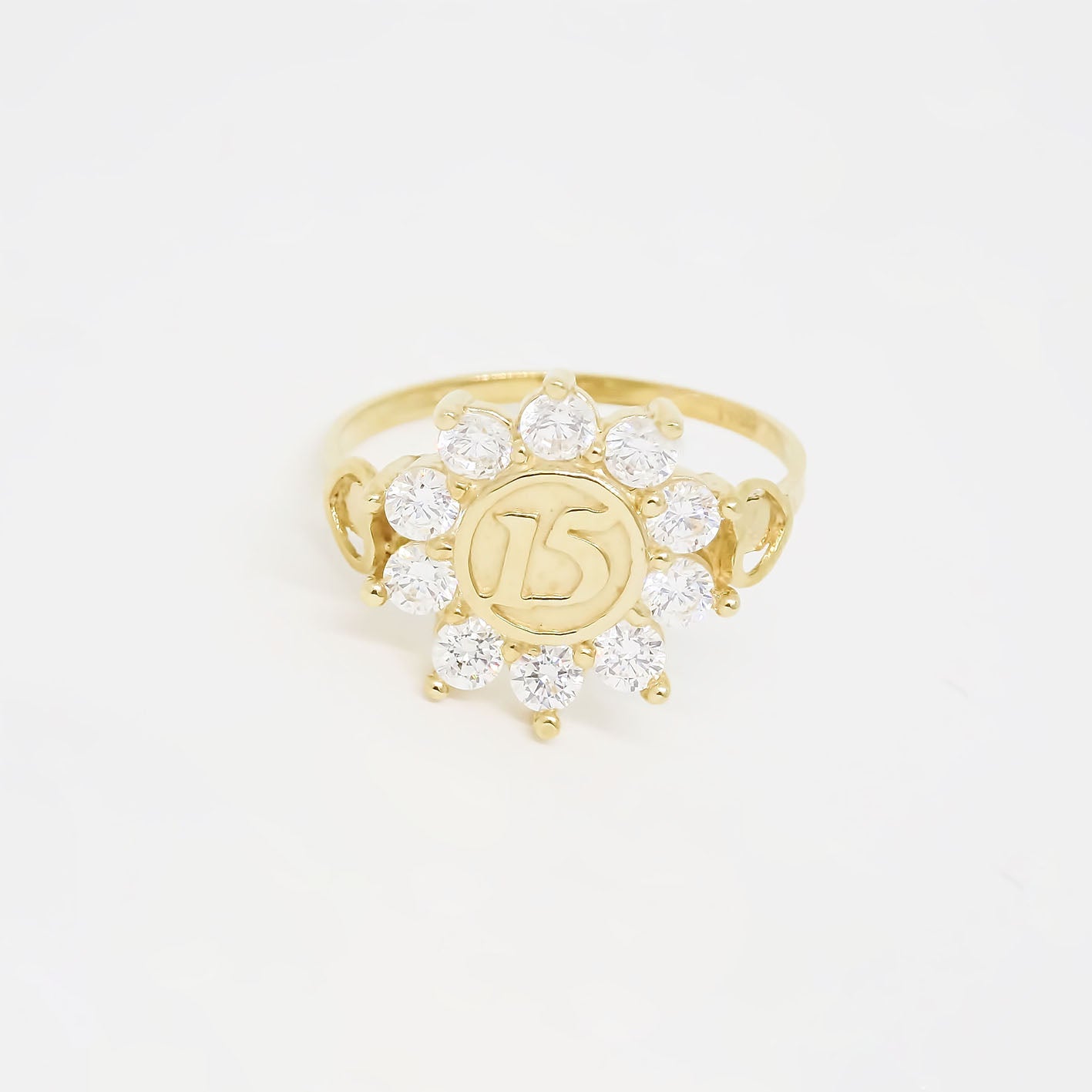 Amor Eterno - Anillo Xv Años / Sol / Oro 10k Solido