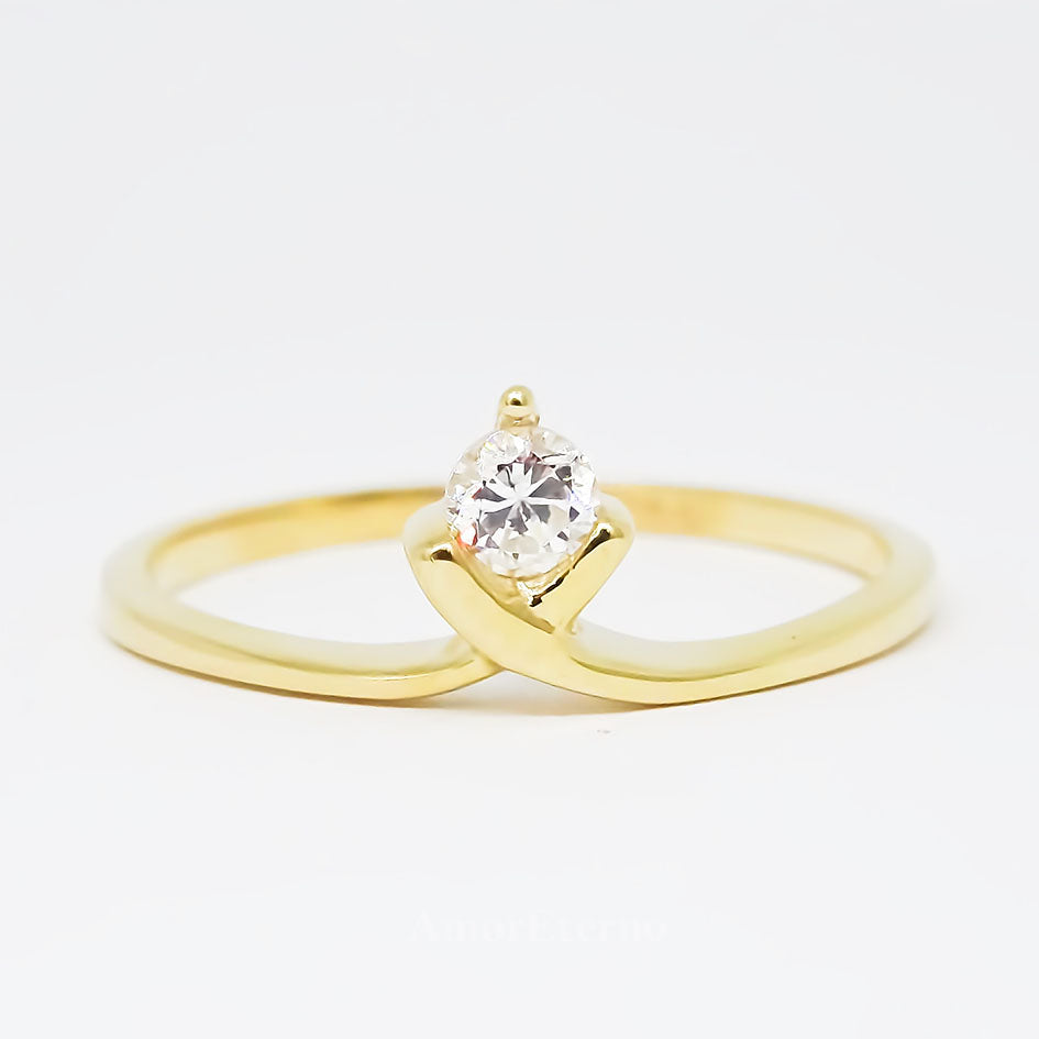 Amor Eterno - Corona Diana / Oro Sólido 14k