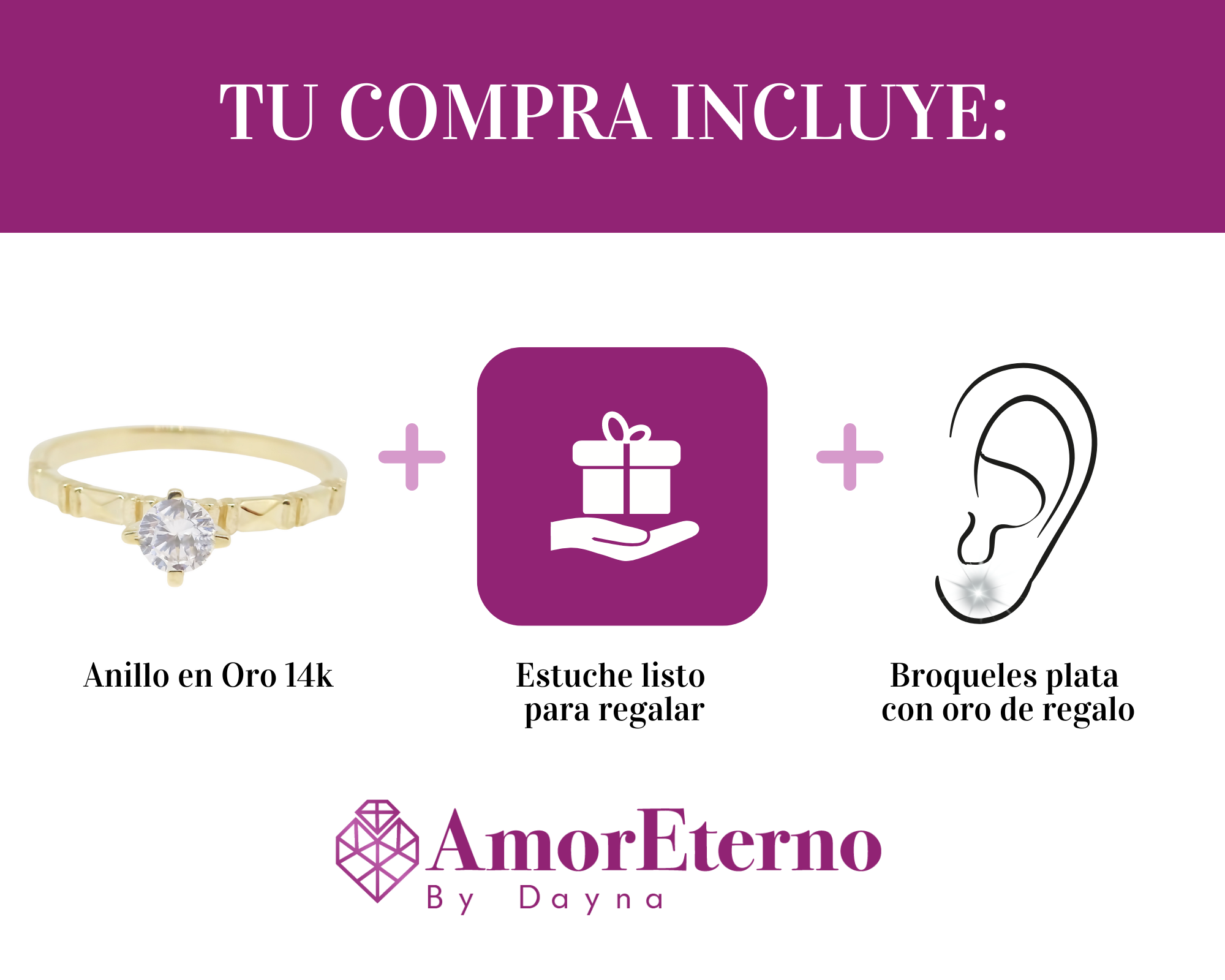 Amor Eterno - Anillo Nature / Oro 14k Sólido