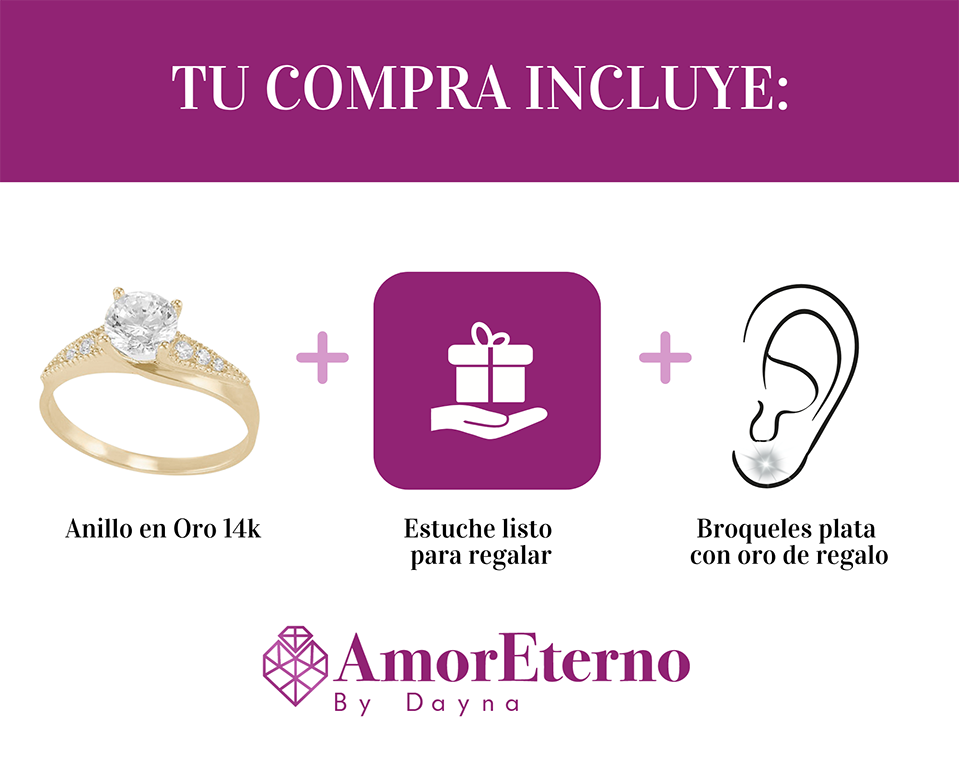 Amor Eterno - Solitario Hermoso / Juwel / Oro 14k Solido