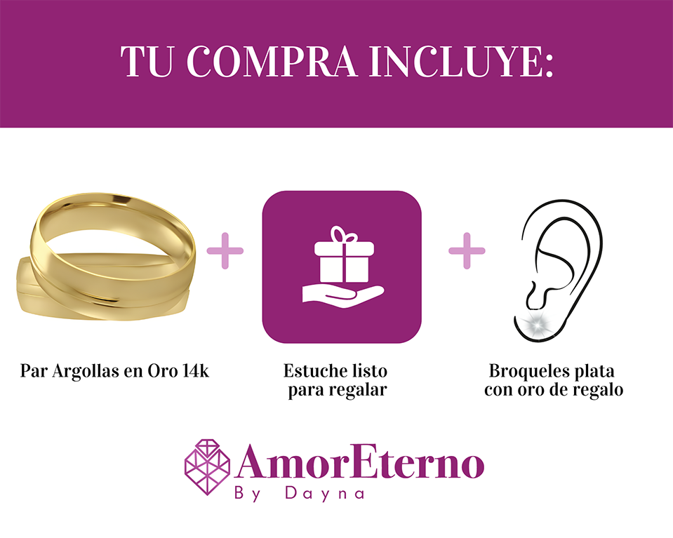 Argollas Comprensión 14k
