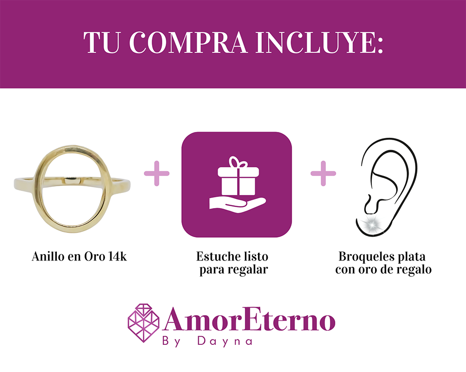 Amor Eterno - Anillo Larissa / Oro 14k Sólido