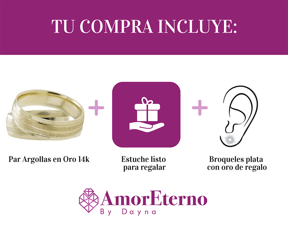 Argollas Río 14k