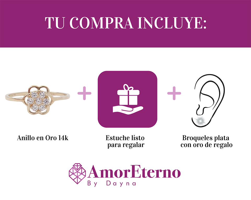 Amor Eterno - Anillo Lillium / Oro 14k Sólido