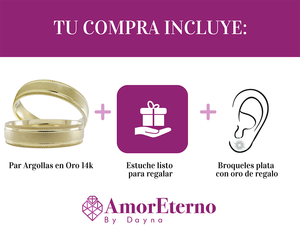 Argollas Lazo 5mm 14k