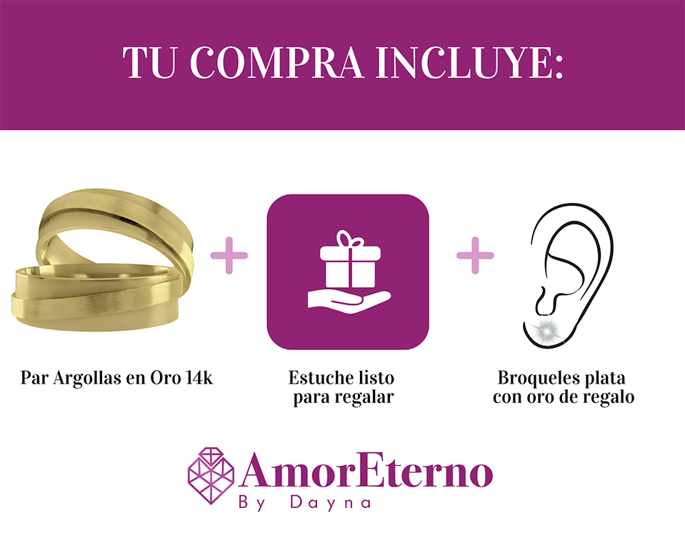 Argollas Saturno 14k
