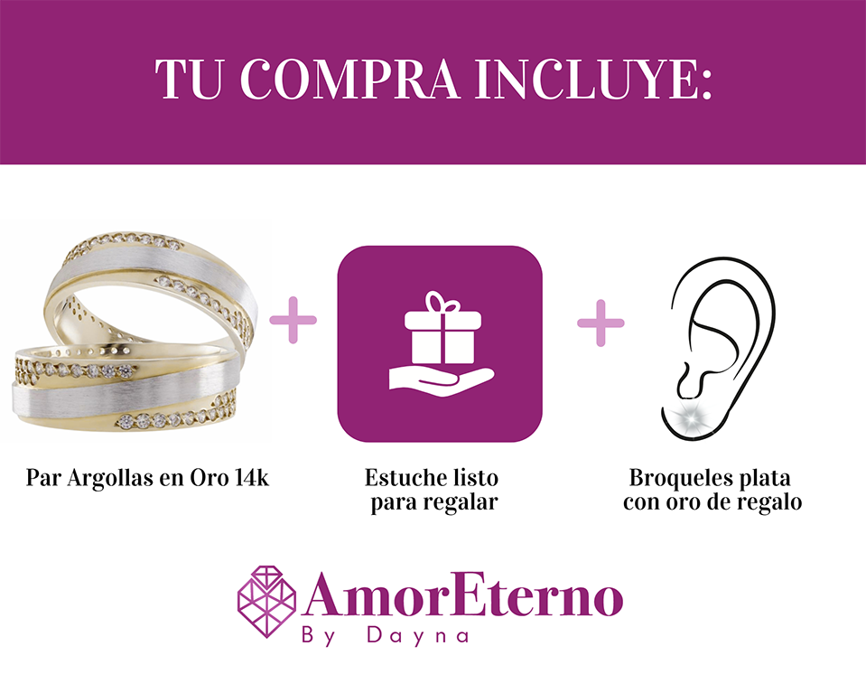 Argollas Eternidad 14k