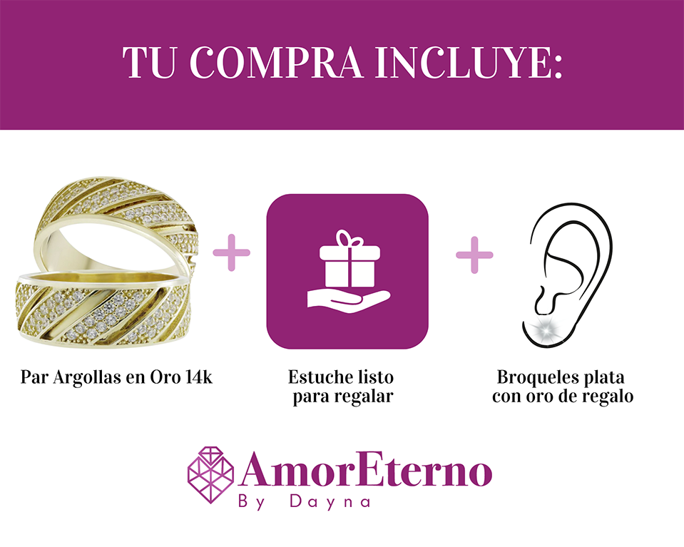Argollas Infinito 14k