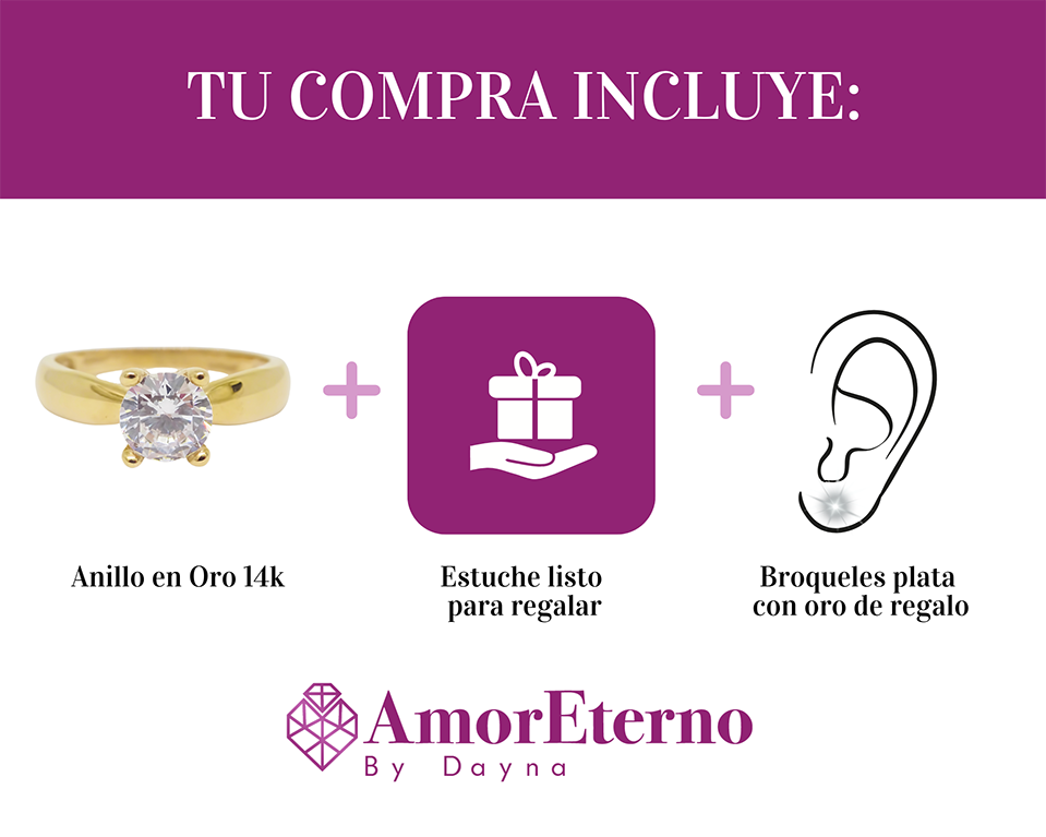 Amor Eterno - Anillo Lupin / Oro 14k Sólido / Amarillo