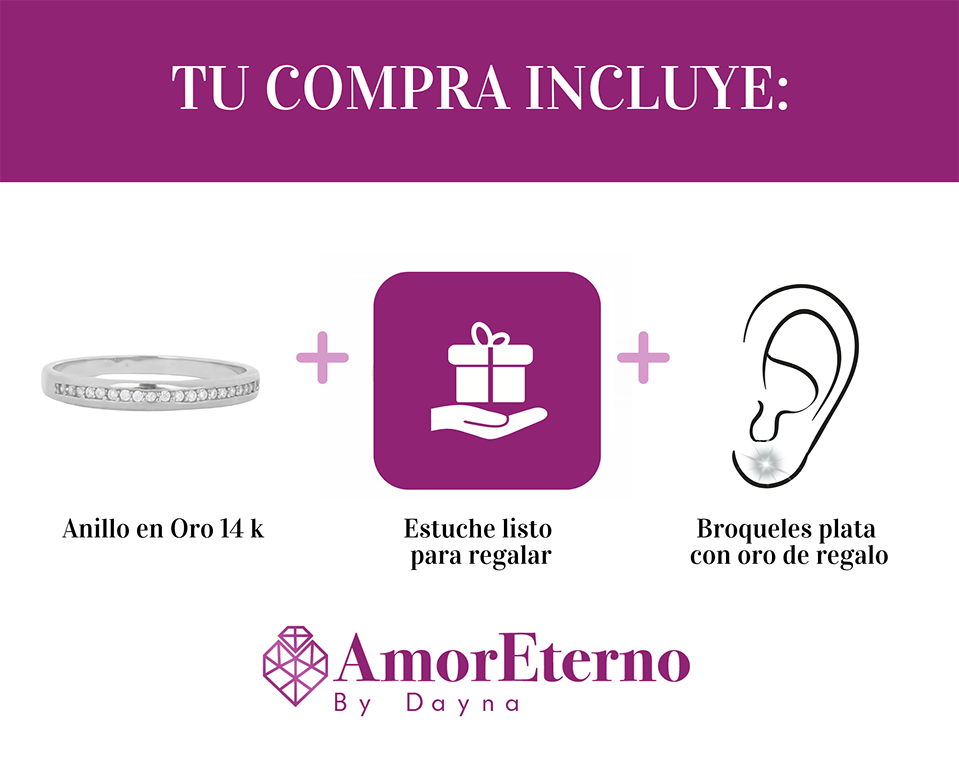 Amor Eterno - Churumbela Eva / Oro 14k/ Blanco