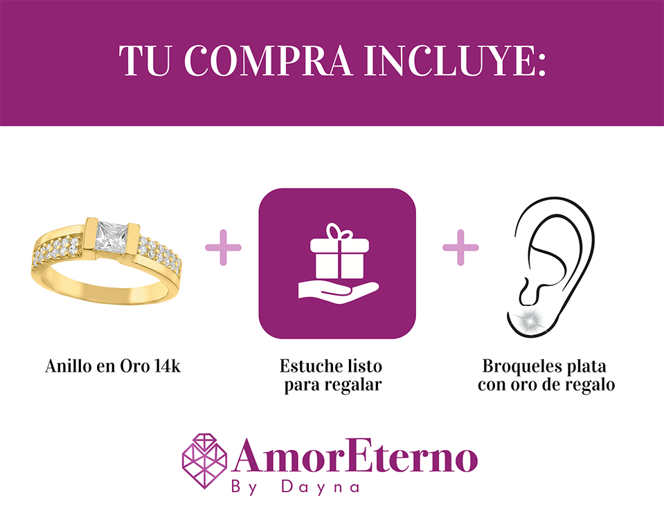 Grueso Anillo Cuadrado 25 En Oro 14k