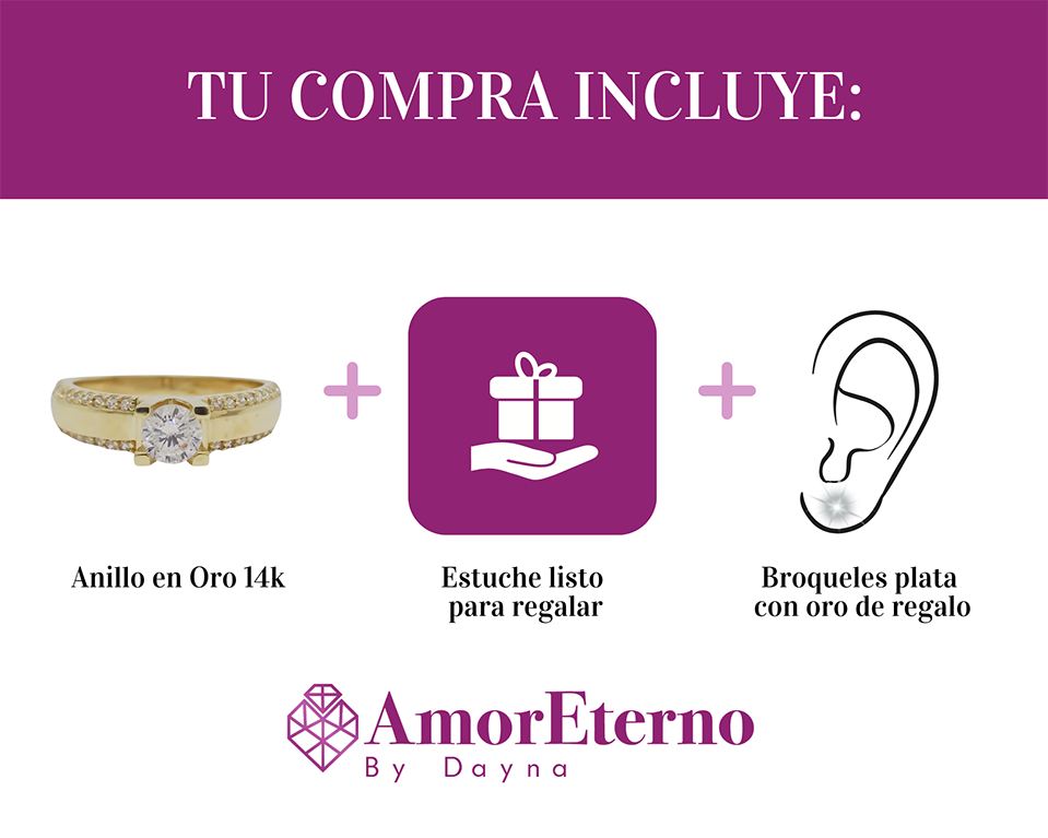 Amor Eterno - Anillo Neptune / Oro 14k Sólido