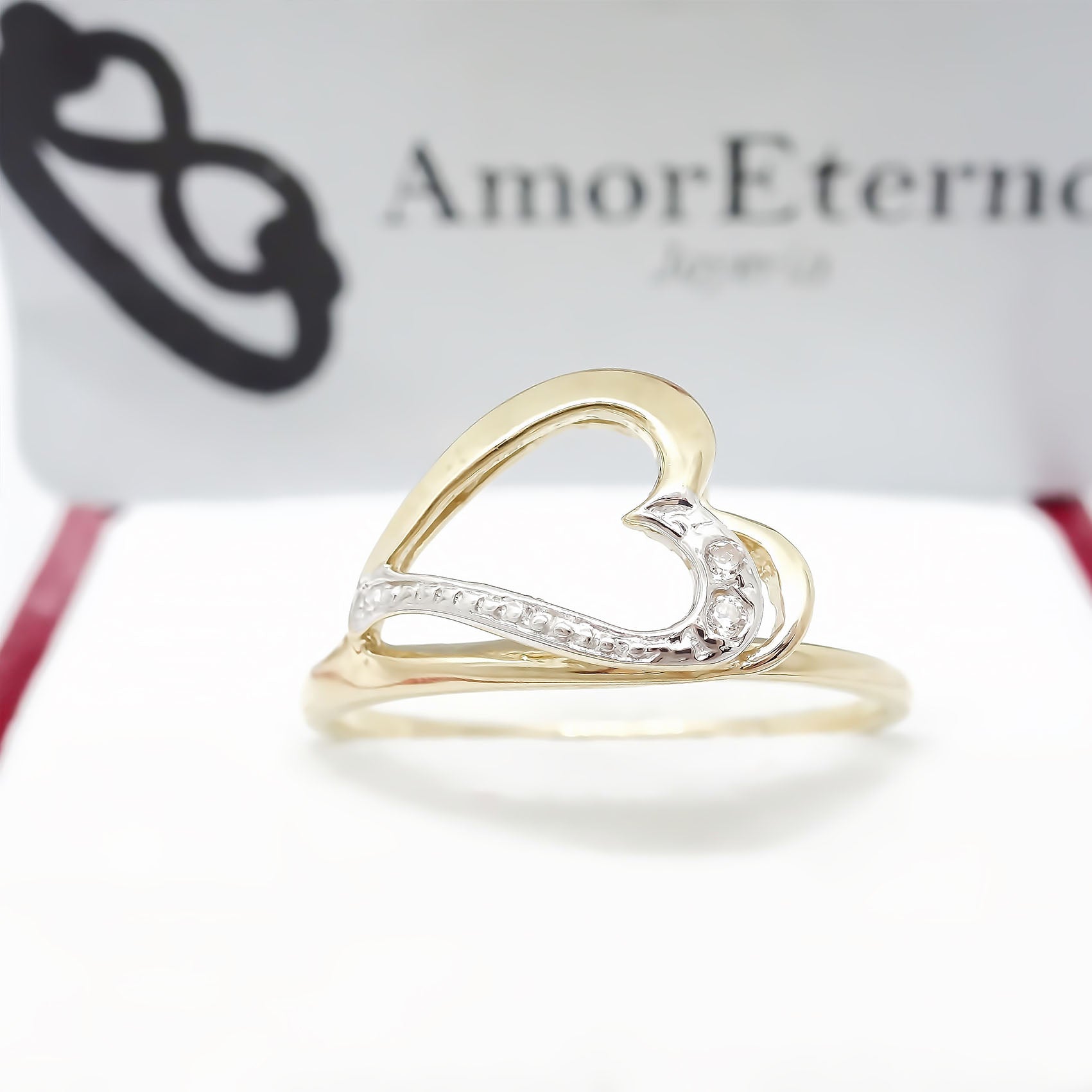 Amor Eterno - Anillo Love Ada - Oro Solido 10k