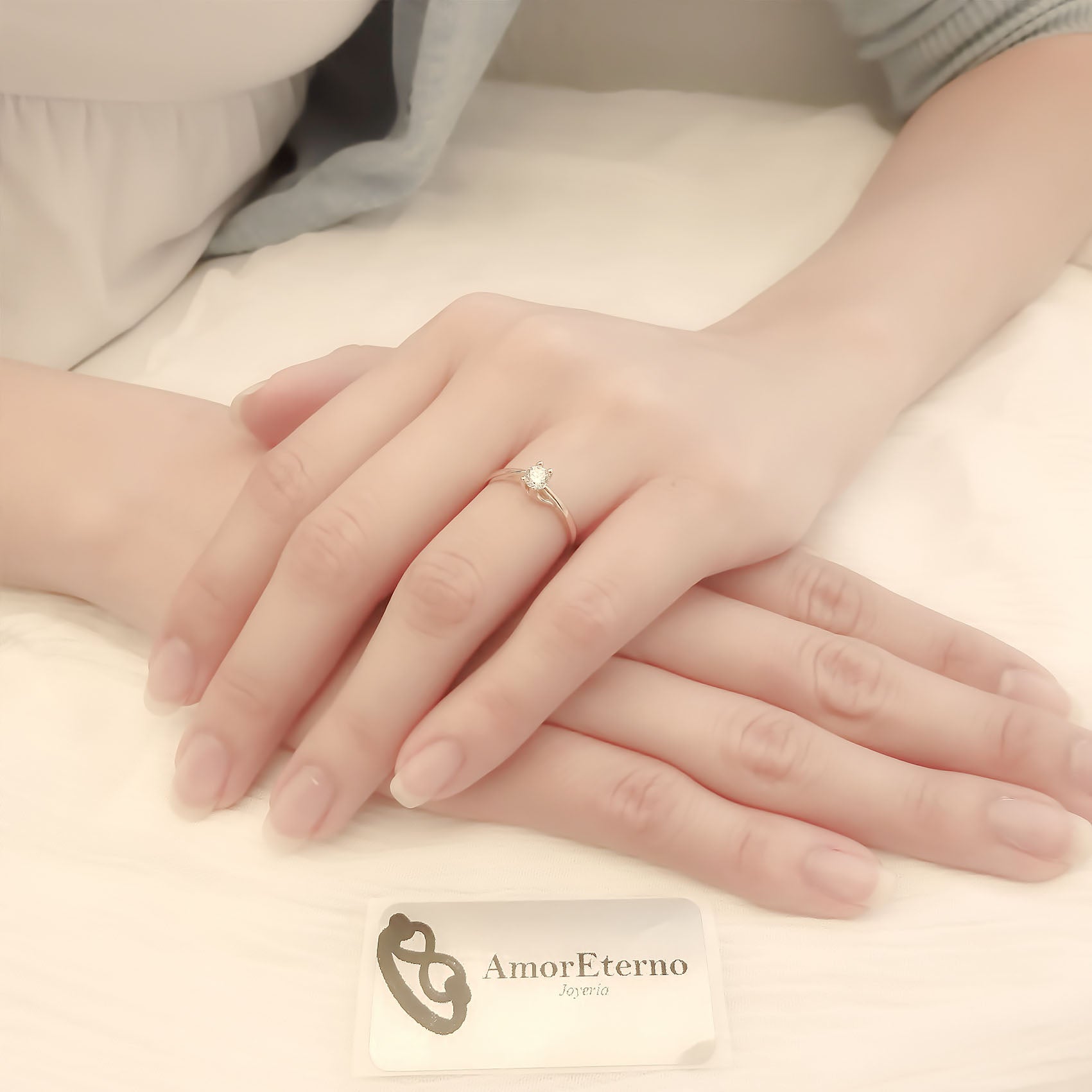 Amor Eterno - Solitario Hermoso / Y* / Oro 14k Solido