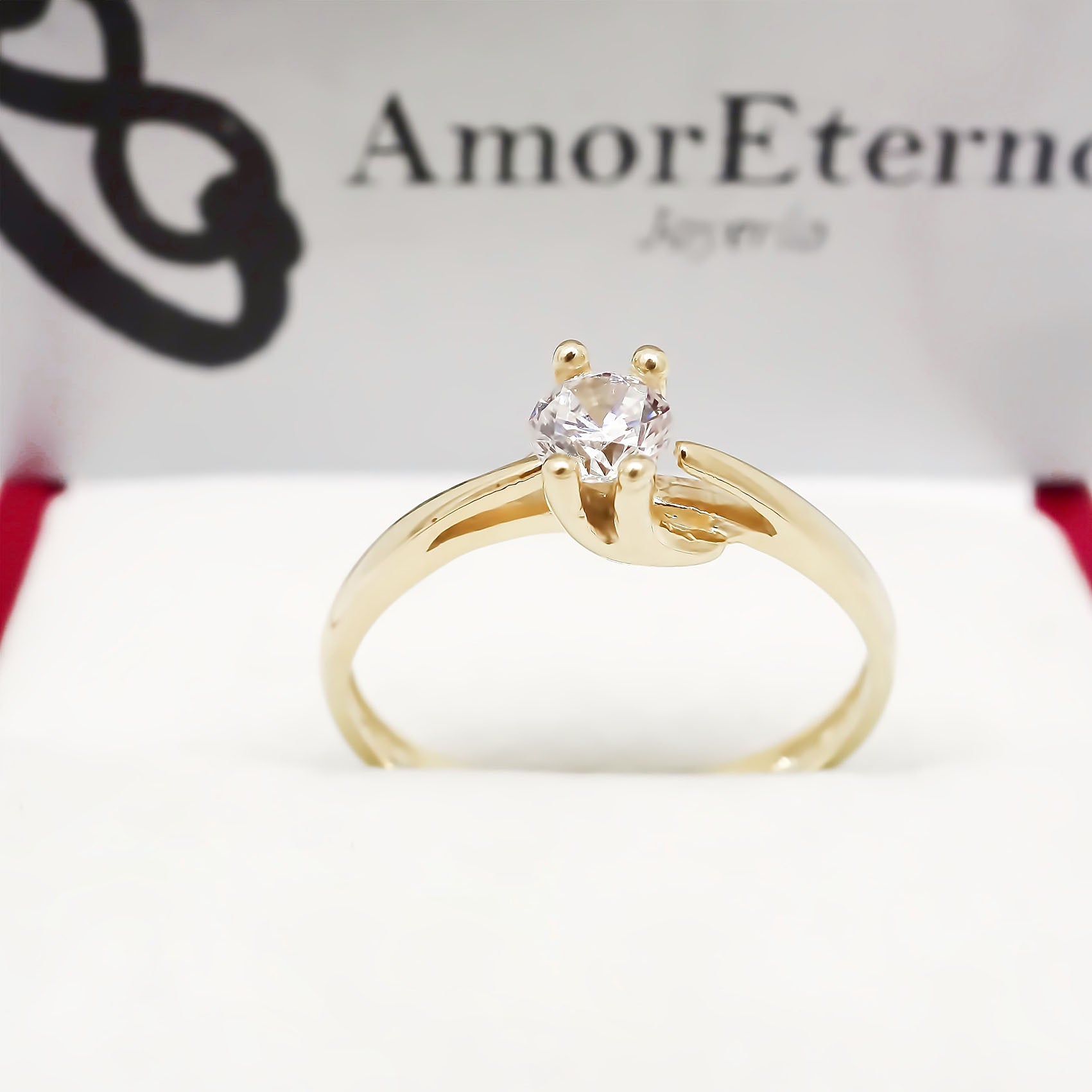 Amor Eterno - Solitario Hermoso / Y* / Oro 14k Solido