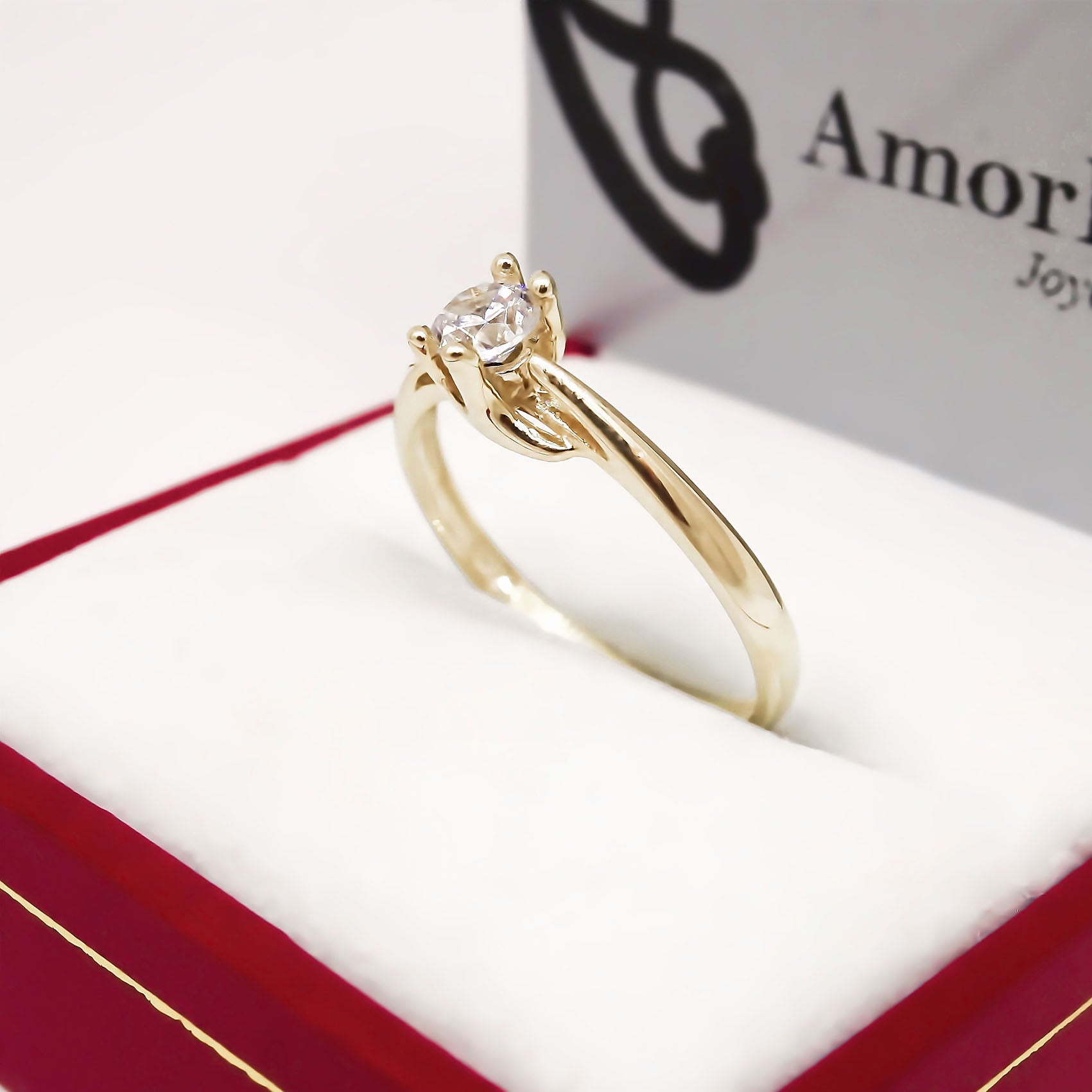 Amor Eterno - Solitario Hermoso / Y* / Oro 14k Solido