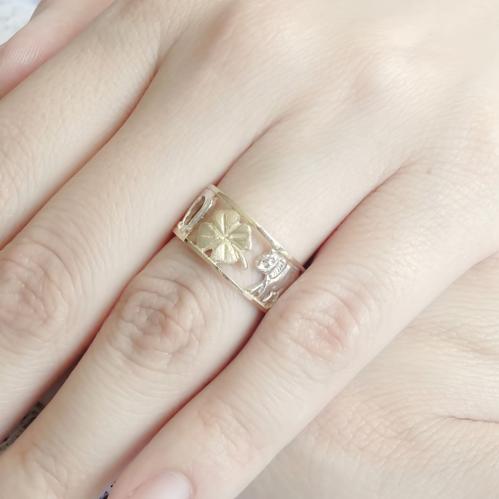 Amor Eterno - Anillo Argolla / Buena Suerte 6mm / Oro 14k