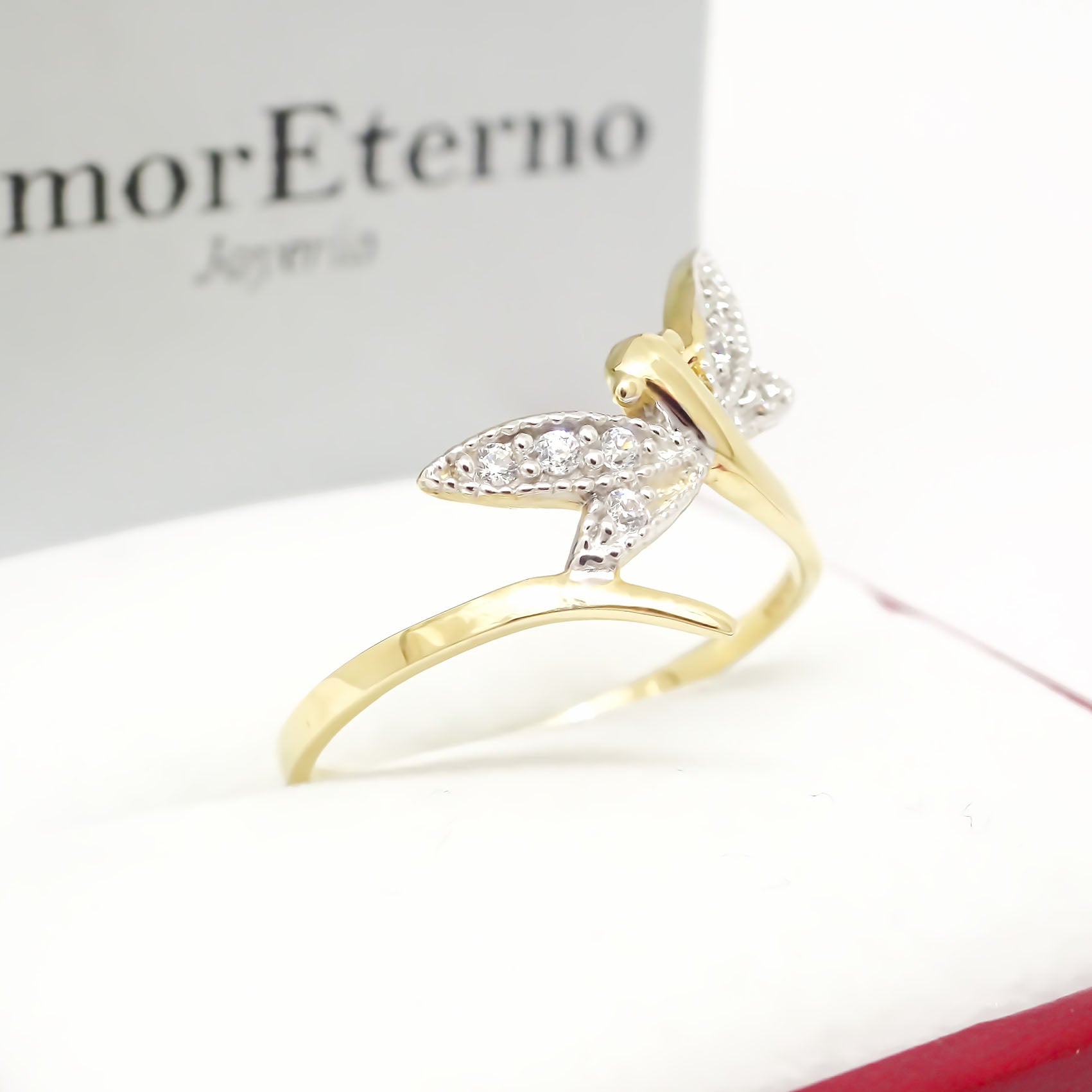 Amor Eterno - Anillo Libélula / Oro 10k Sólido / Amarillo