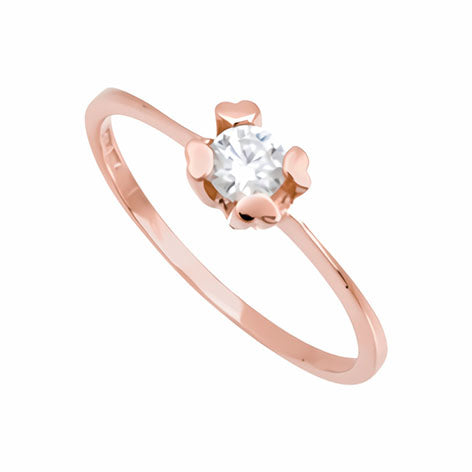 Solitario 4 Corazones 14k