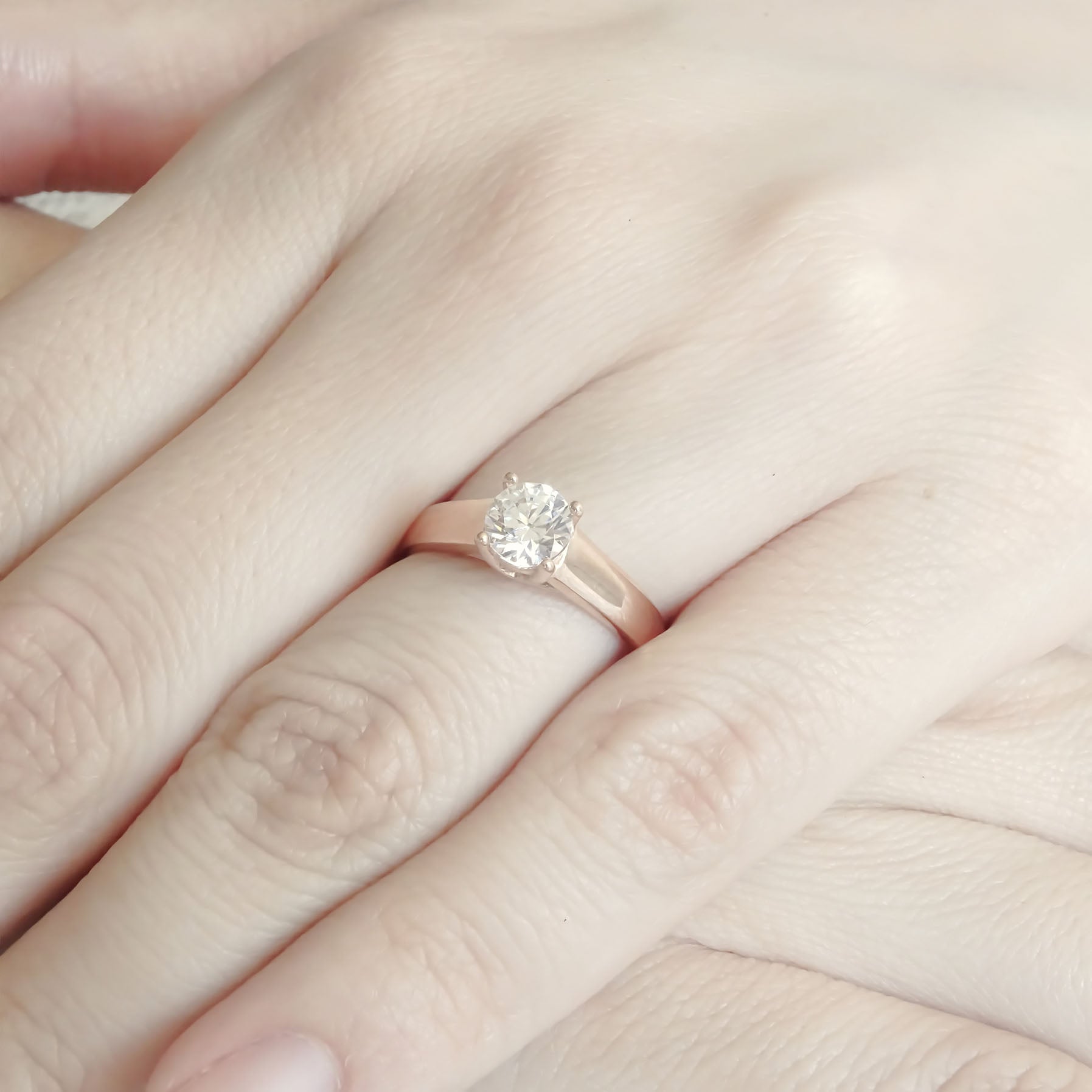 Amor Eterno - Solitario Hermoso / Stephanie / Oro 10k Solido