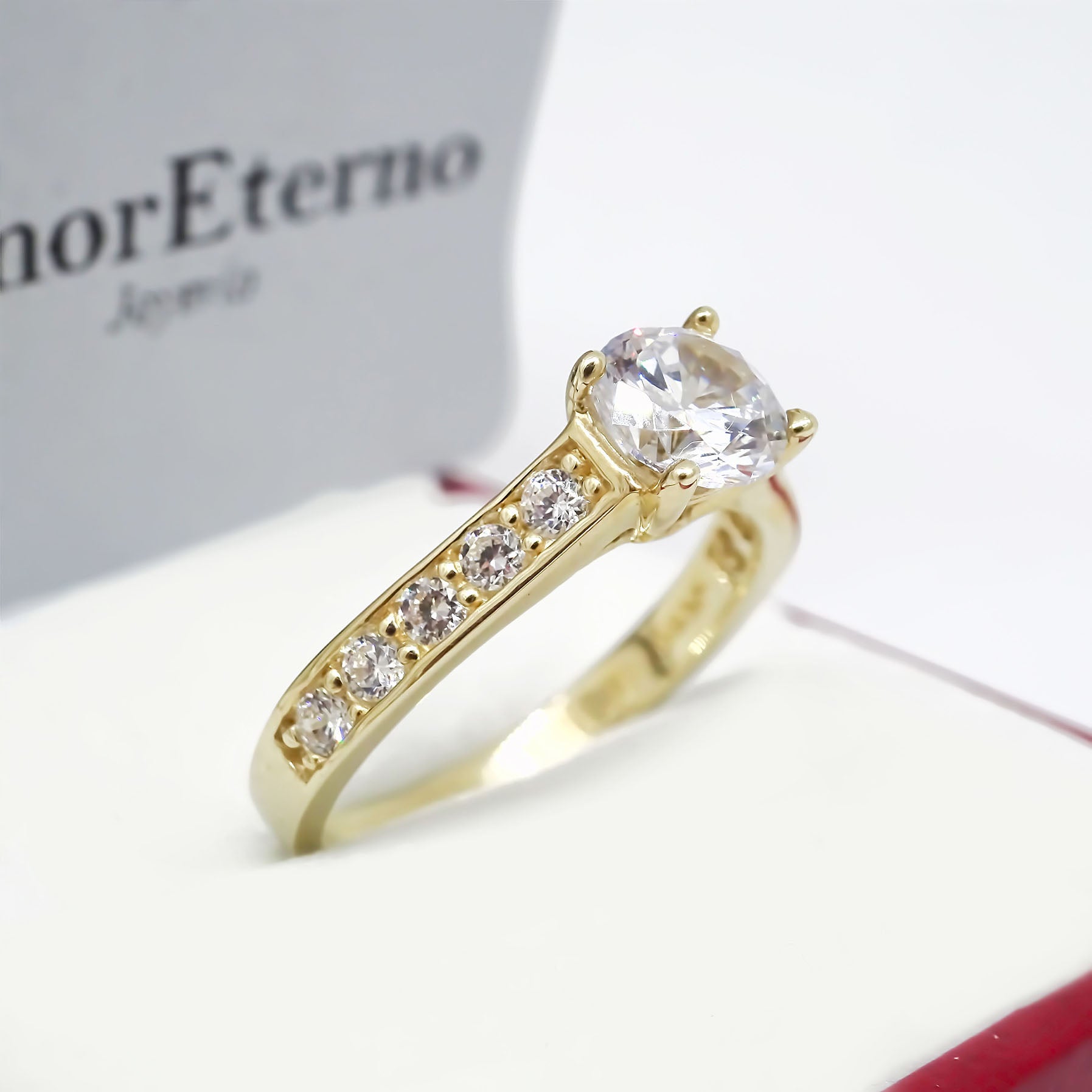 Amor Eterno - Solitario Hermoso / Collin / Oro 10k Solido