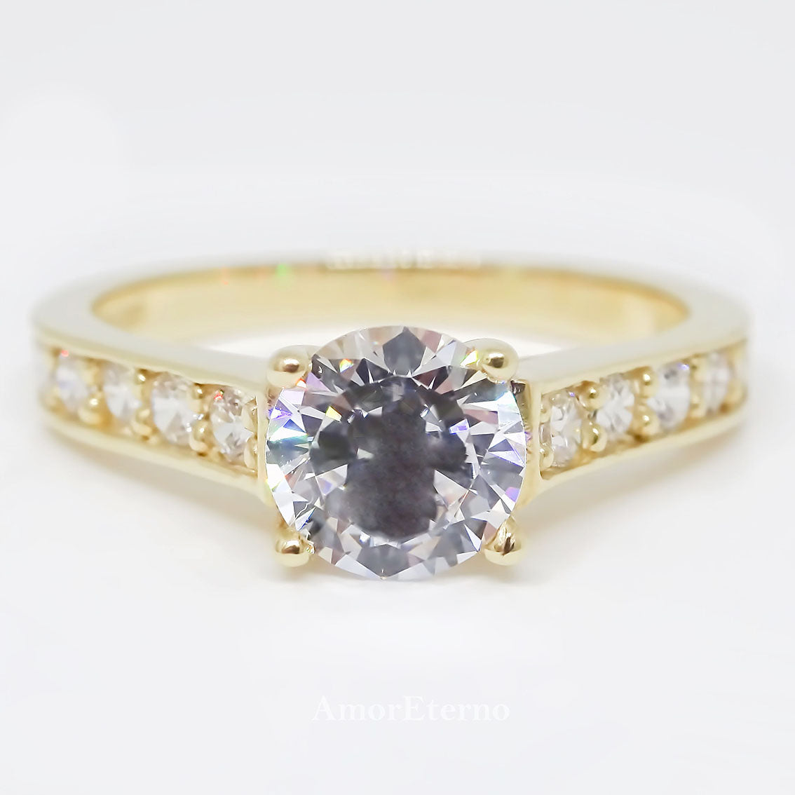 Amor Eterno - Solitario Hermoso / Collin / Oro 14k Solido