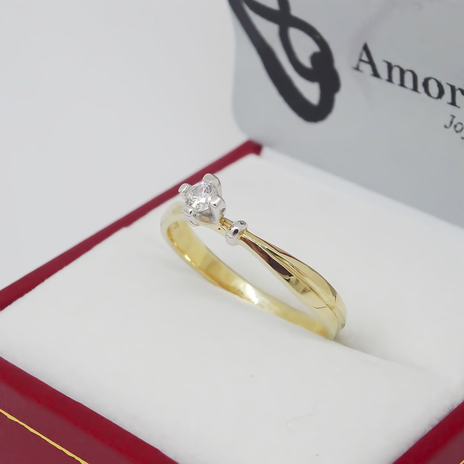 Amor Eterno - Anillo Liz / Oro Sólido 14k