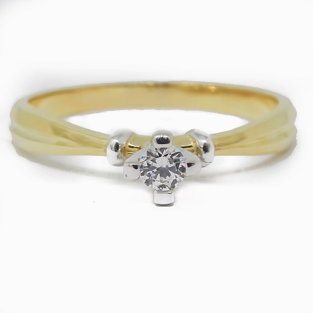 Amor Eterno - Anillo Liz / Oro Sólido 14k