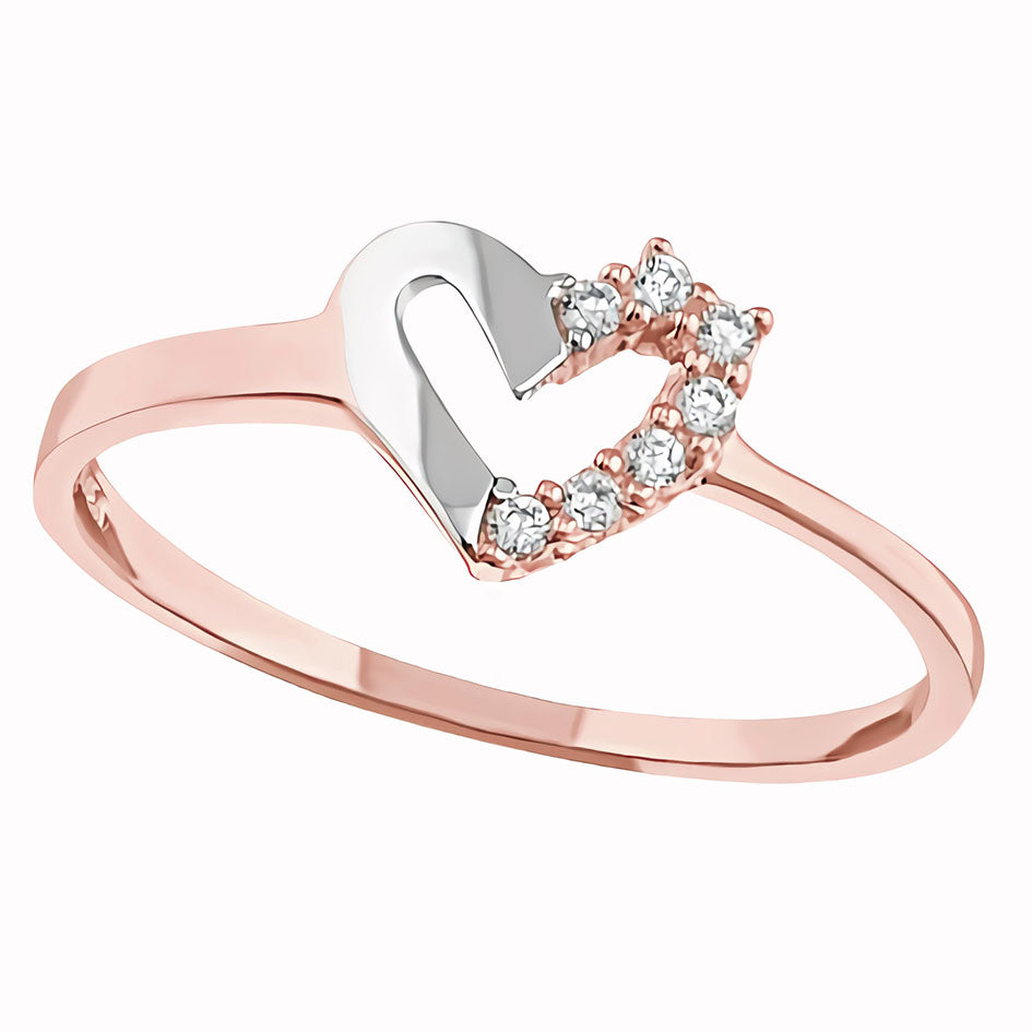 Amor Eterno - Anillo Corazón Due Tono / Oro 14k