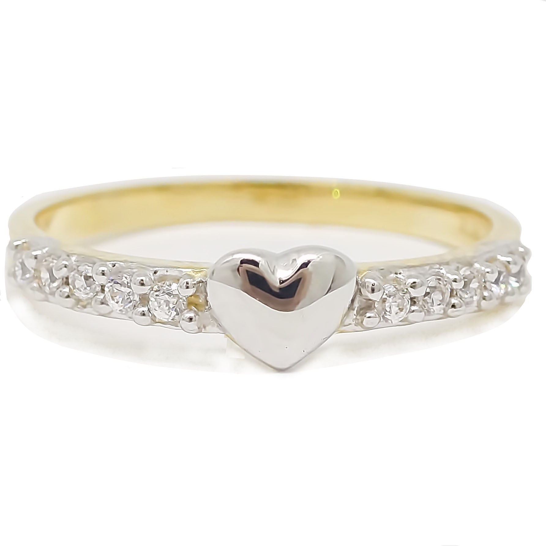 Amor Eterno - Churumbela / Corazón 10p* / Oro 14k Sólido / Amarillo