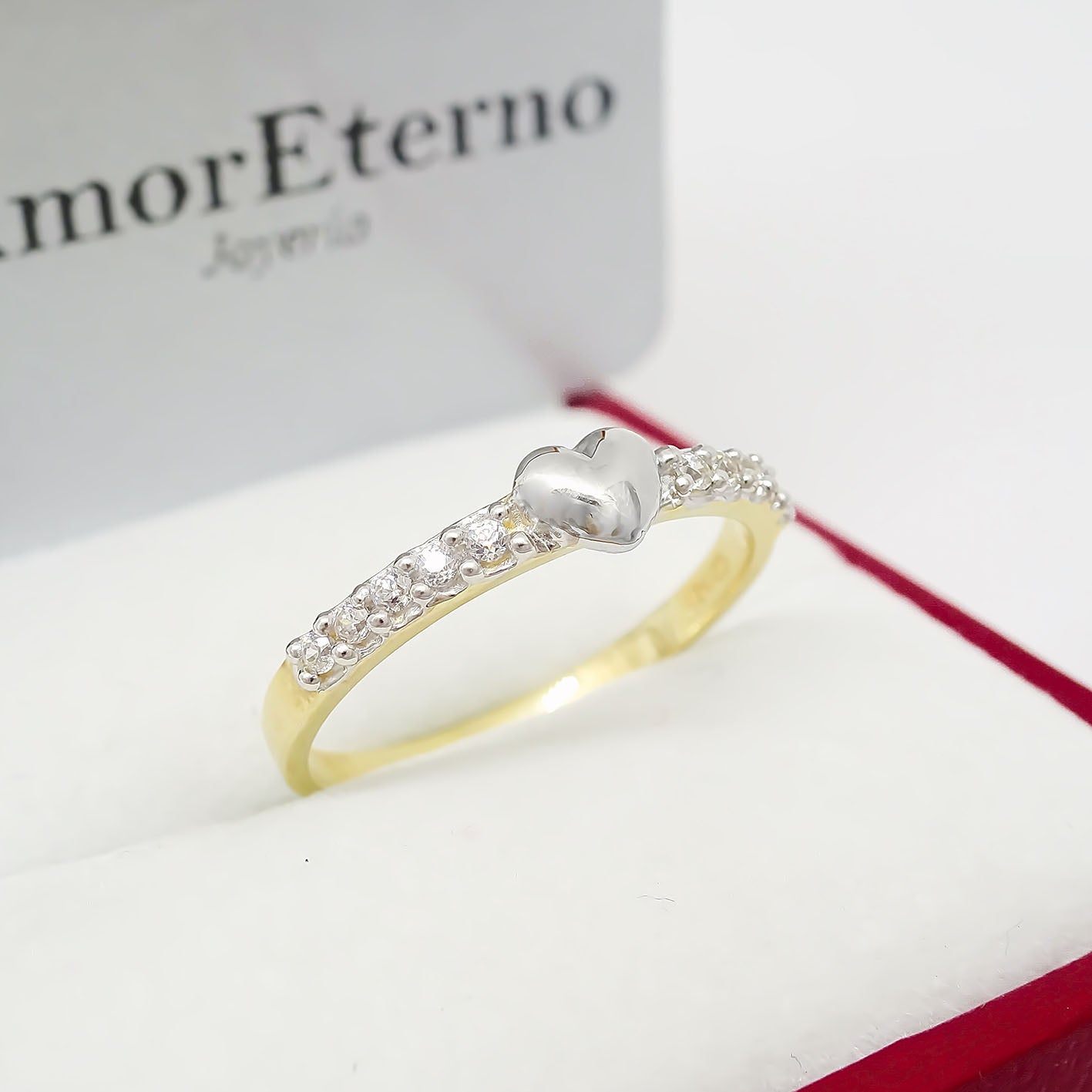 Amor Eterno - Churumbela / Corazón 10p* / Oro 10k Sólido / Amarillo