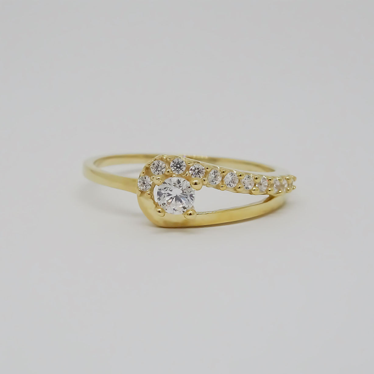 Amor Eterno - Anillo Drop / Oro 10k Sólido
